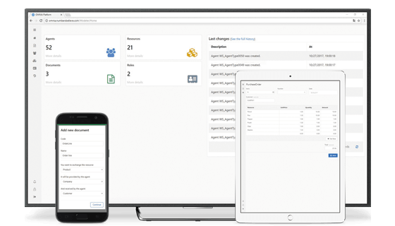 OMNIA Low-Code Development Platform - Responsive Web Design Mockup